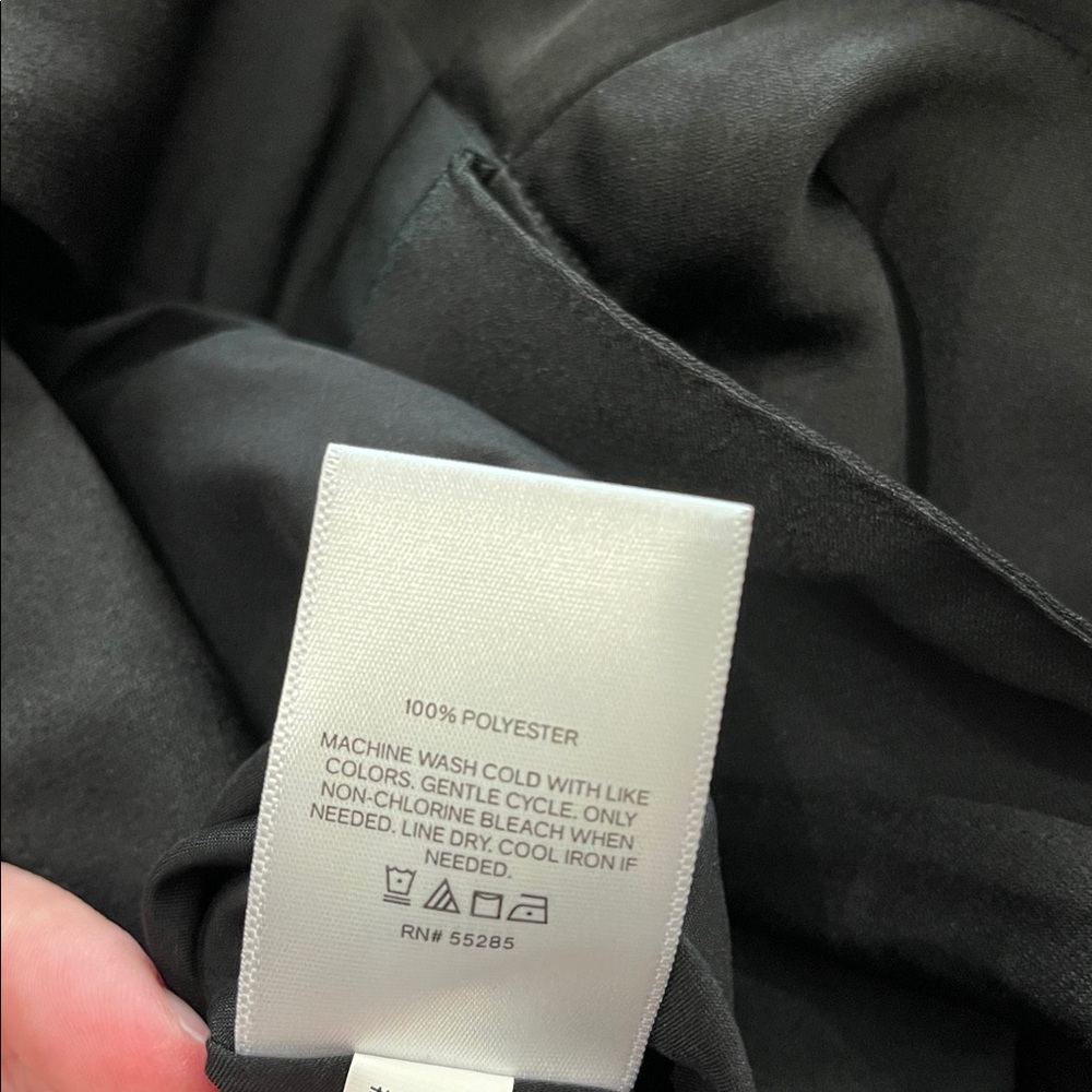 Express Black High Waisted Belted Satin Wrap Midi Skirt size 00 NEW NWT - Picture 10 of 10